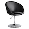 Manhattan Comfort Hopper Swivel Adjustable Height Faux Leather Chair in Black and Polished Chrome, PK2 2-AC036-BK - alternate 8